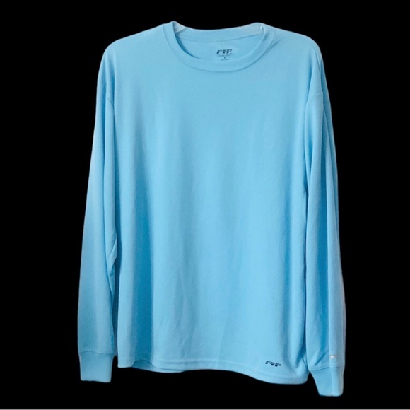 FTP Mens Dri Fit Light Blue Long Sleeved Shirt Size S - Picture 7 of 12